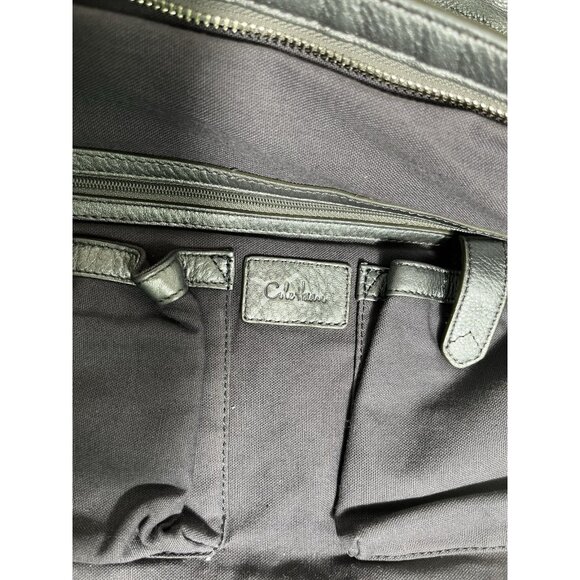 Cole Haan Pewter Leather Satchel Bag-Preowned but Good Condition - Picture 4 of 11